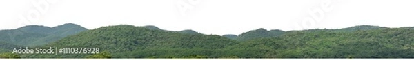 Fototapeta Isolated Mountain on transparent background with clipping path and alpha channel, high resolution.