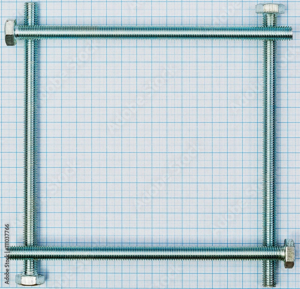 Obraz Technical subject is on the background millimeter paper