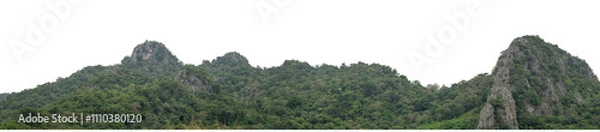 Fototapeta Beautiful Mountain isolated on transparent background with clipping path and alpha channel, high resolution.