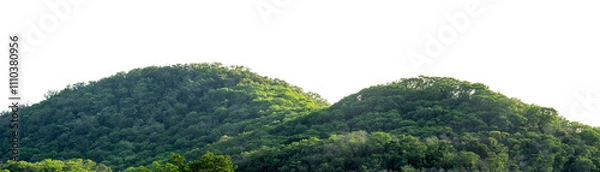 Fototapeta Beautiful Mountain isolated on transparent background with clipping path and alpha channel, high resolution.
