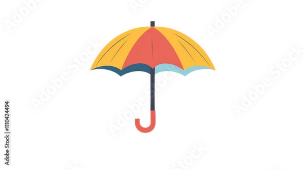 Obraz Colorful Umbrella with Unique Design Against White Background