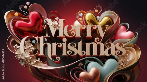 Obraz Festive Merry Christmas Greeting Design