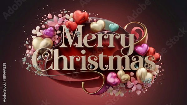Obraz Festive Merry Christmas Greeting Design
