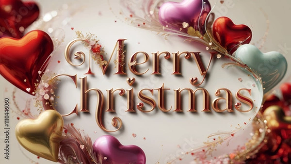 Obraz Festive Merry Christmas Greeting Design