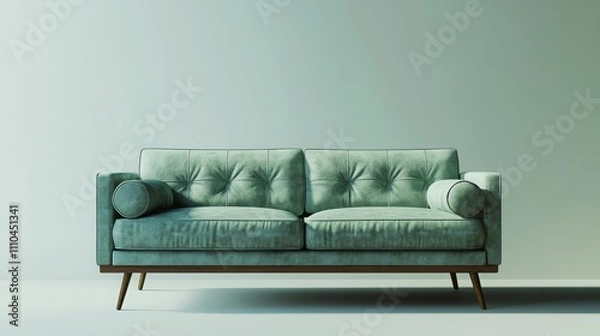Fototapeta Modern 3D Pastel Sofa for Stylish Interiors