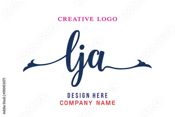 Obraz LJA  lettering logo is simple, easy to understand and authoritative
