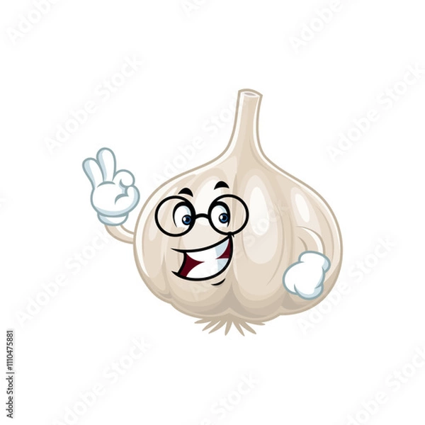 Obraz Garlic Cartoon Character.