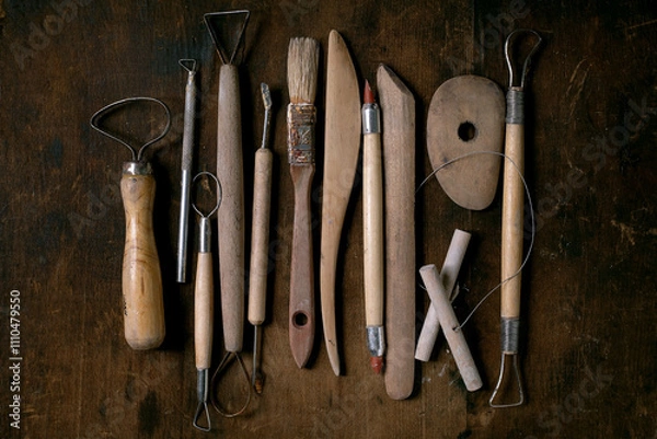 Obraz Set of pottery tools