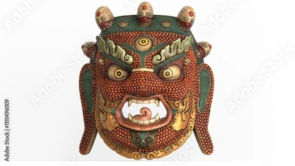 Obraz mahakala mask with white background