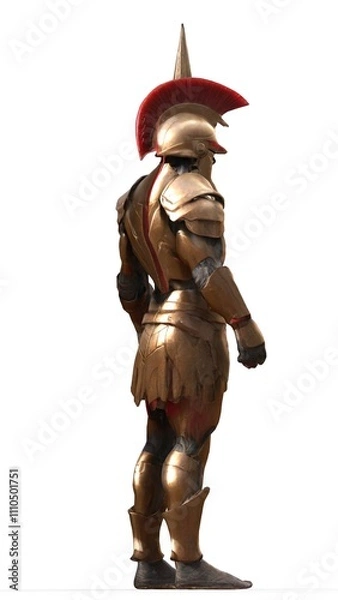 Obraz spartan soldier with white background