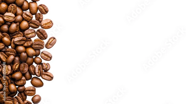 Obraz Aromatic coffee beans on a black background a captivating close-up of rich coffee beans, ideal for coffee lovers and enthusiasts.