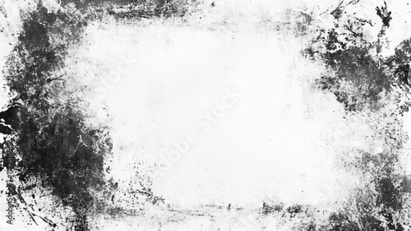 Fototapeta Grunge background with frame. Black and white photo frame Grunge background. Grunge background. Grunge frame. Grunge border. 