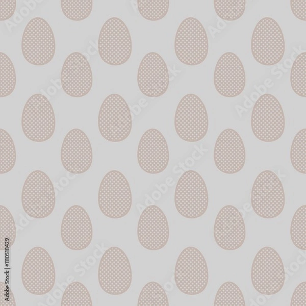Obraz Seamless spring pattern featuring decorative Easter eggs on a light background