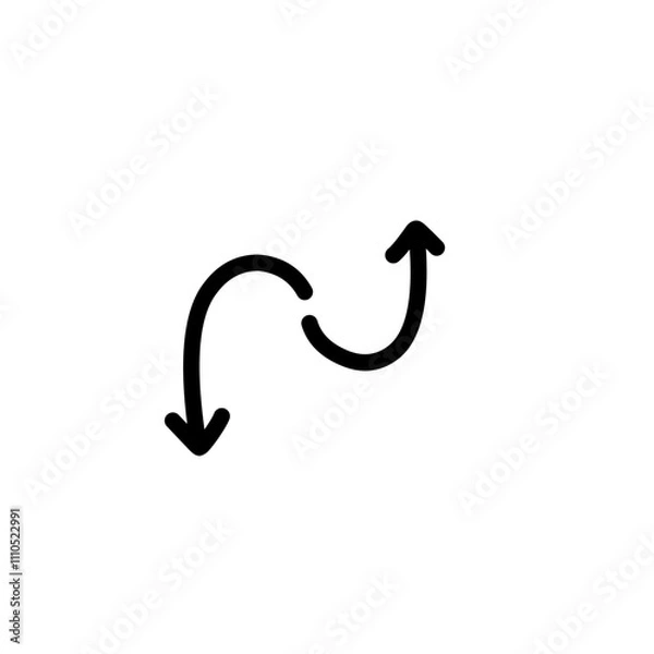 Fototapeta double arrow icon