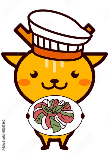 Fototapeta イタリア料理と動物シリーズ