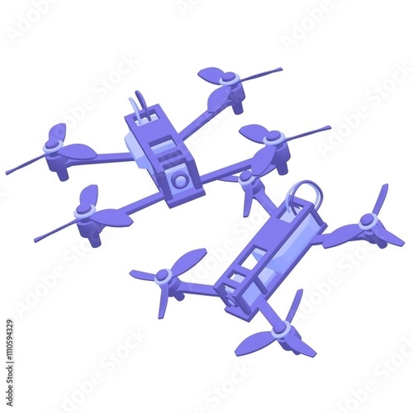 Fototapeta FPV Drone Racing freestyle sport flight. Hobby toys