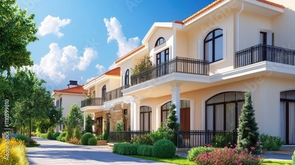 Obraz Fresh Property Showcase: New Listings of Homes and Houses for Sale in Stunning 3D Visuals