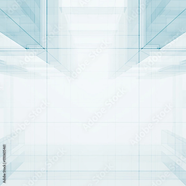 Obraz Blue abstract design 3D rendering