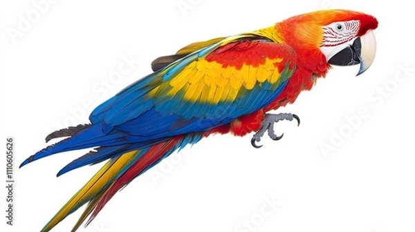 Fototapeta Scarlet Macaw with Vibrant Feathers