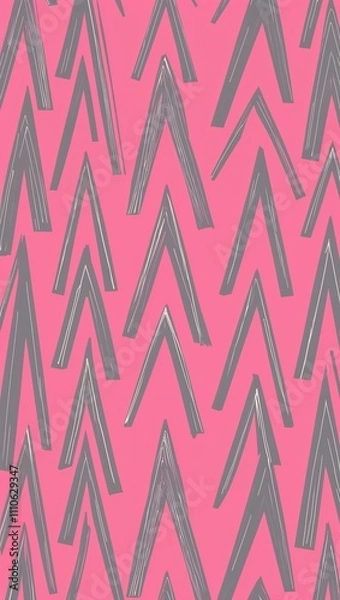 Fototapeta Gray Trapezoid pattern hand drawn design on Purple background illustration