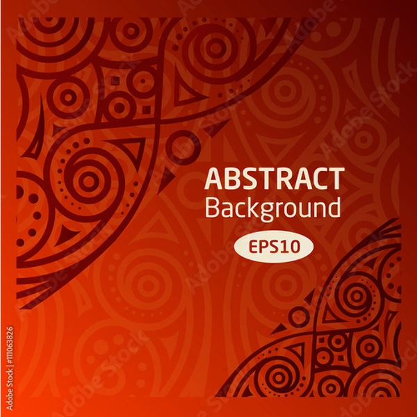 Fototapeta brown vector abstract African background pattern