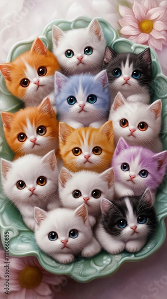 Obraz two cats in a row