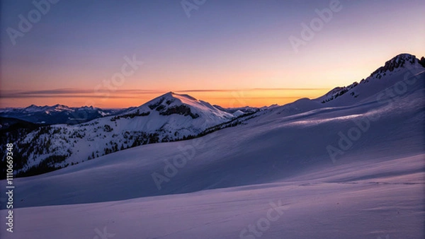 Obraz Sunset over the mountains