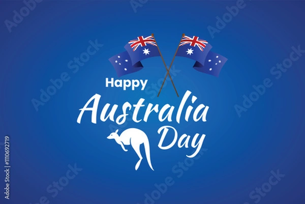 Obraz Happy kangaroo australia day