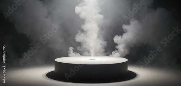 Fototapeta Soft Spotlight on Smoky Podium