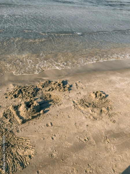 Obraz footprints on the beach