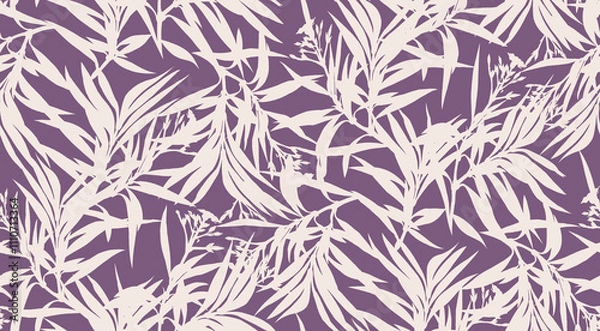 Obraz Abstract seamless pattern with plants, herbs and flowers