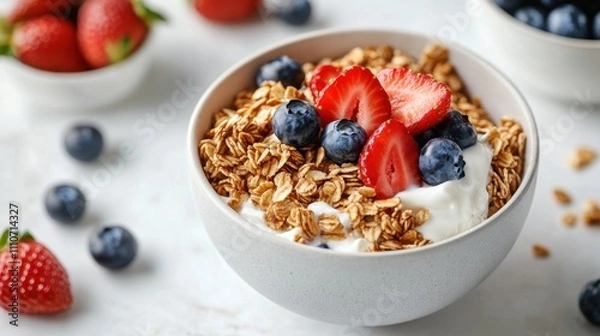 Obraz Vibrant breakfast bowl yogurt & berries