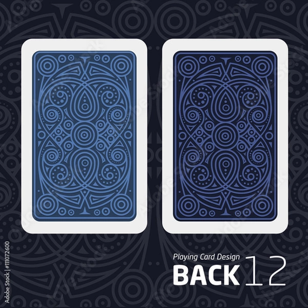 Fototapeta The reverse side of a playing card for blackjack other game with a pattern