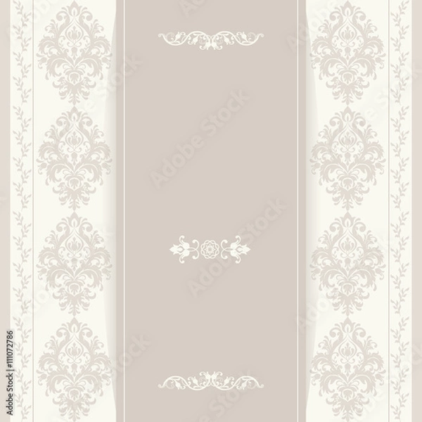 Fototapeta Vintage invitation card with Victorian ornaments. Templates and samples.
