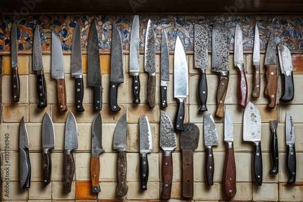 Obraz knives on a table