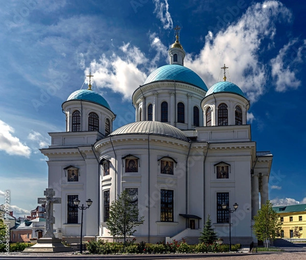Obraz Our Lady of Kazan cathedral. Our Lady monastery in Kazan, Russia	