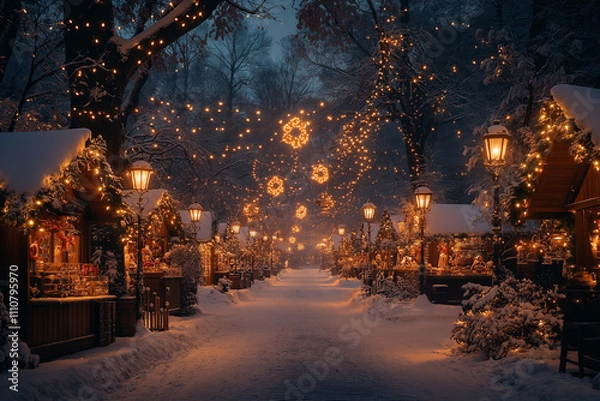 Fototapeta Le marché de noël