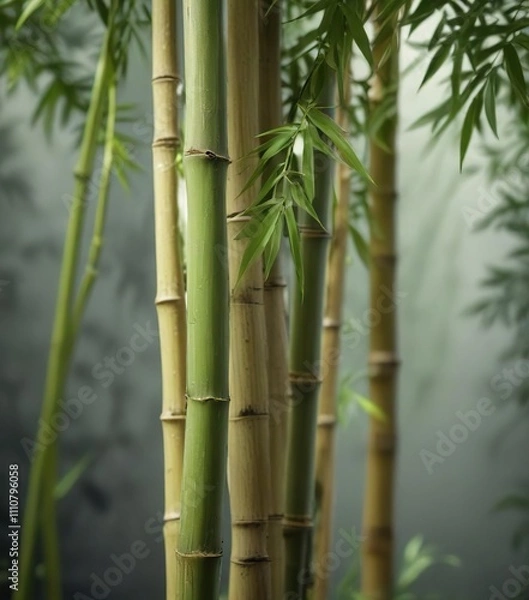 Fototapeta High-magnification image of bamboo plant details , bamboo, flora