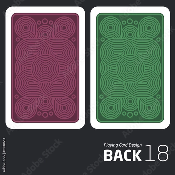 Fototapeta The reverse side of a playing card for blackjack other game with