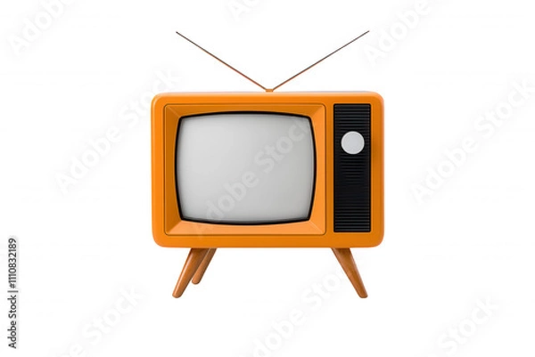 Fototapeta Retro TV Corner with Scooby Doo Antenna for Nostalgic Home Decor