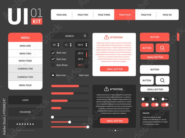 Fototapeta Vector UI template