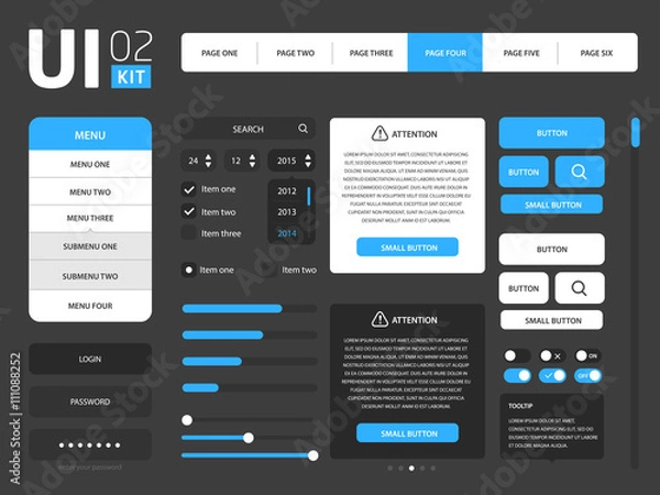 Fototapeta Vector UI template