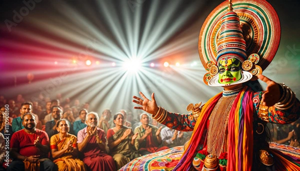 Obraz Traditional Kathakali Dancer Kerala India