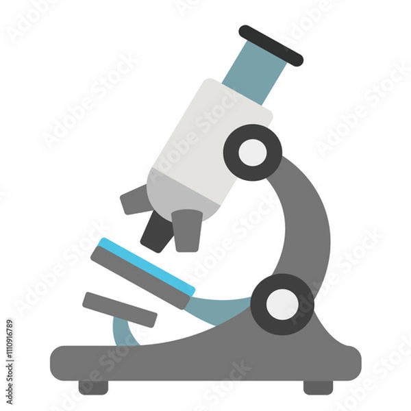 Fototapeta Microscope Emoji Vector Illustration - Science and Research Clipart Design