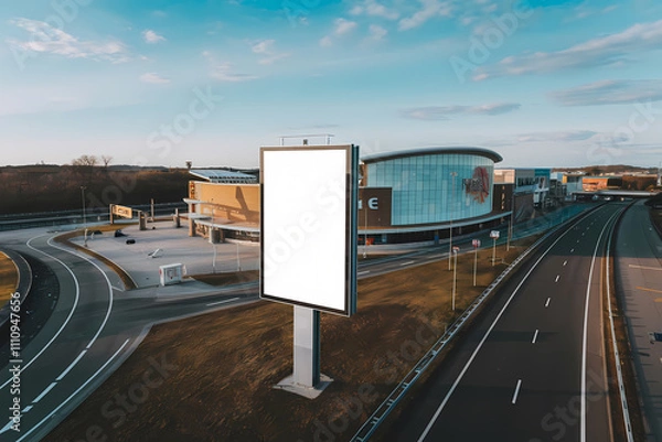 Fototapeta Advertisement board motorway high way