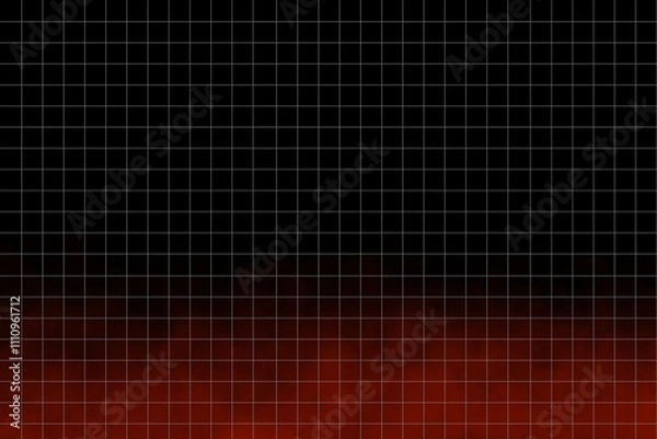 Fototapeta Beautiful HD Grid Background With Red Smoke and Fire