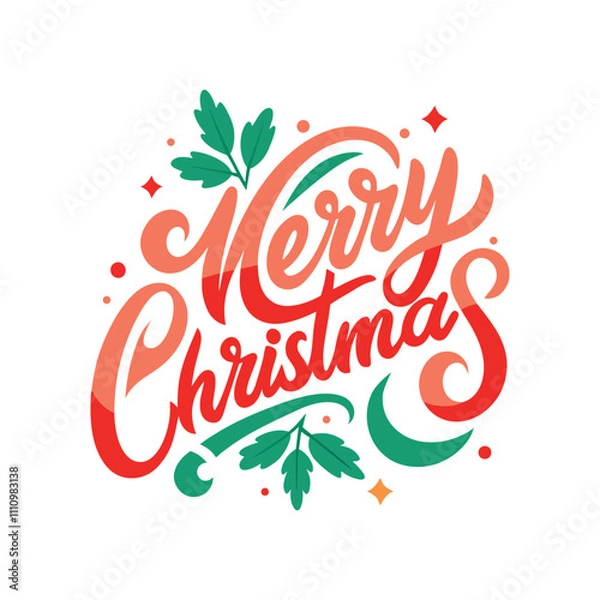Obraz Festive Merry Christmas vector Art design