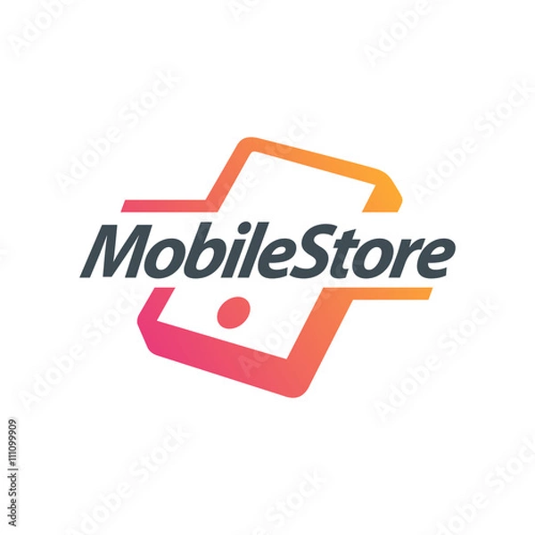 Obraz Mobile Phone Logo. Creative Design. Mobile accessories
