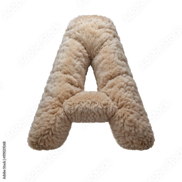 Obraz Fluffy Plush Letter A - 3D Alphabet Design