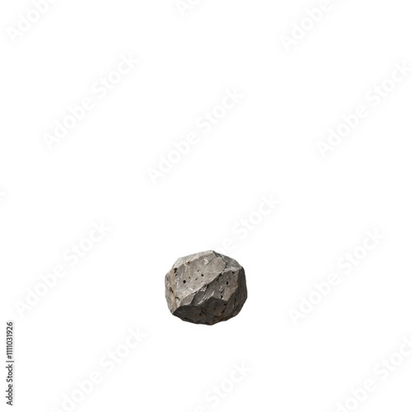 Obraz Carved Stone Symbol Dot - Rustic 3D Alphabet Design